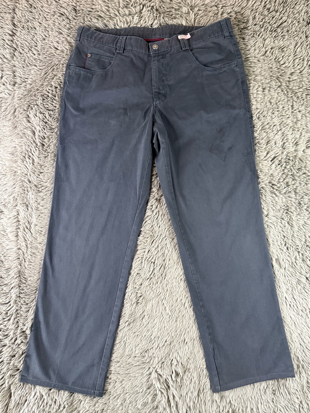 MEYER Diego Men’s Gray Textured Stretch Pants Sz 38x30 European Luxury Trousers
